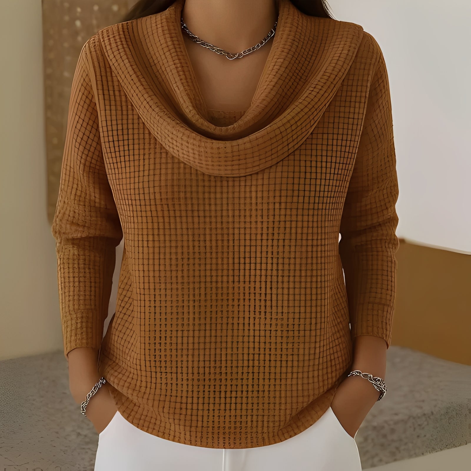 Dahlia | Textured Sweater with Collar