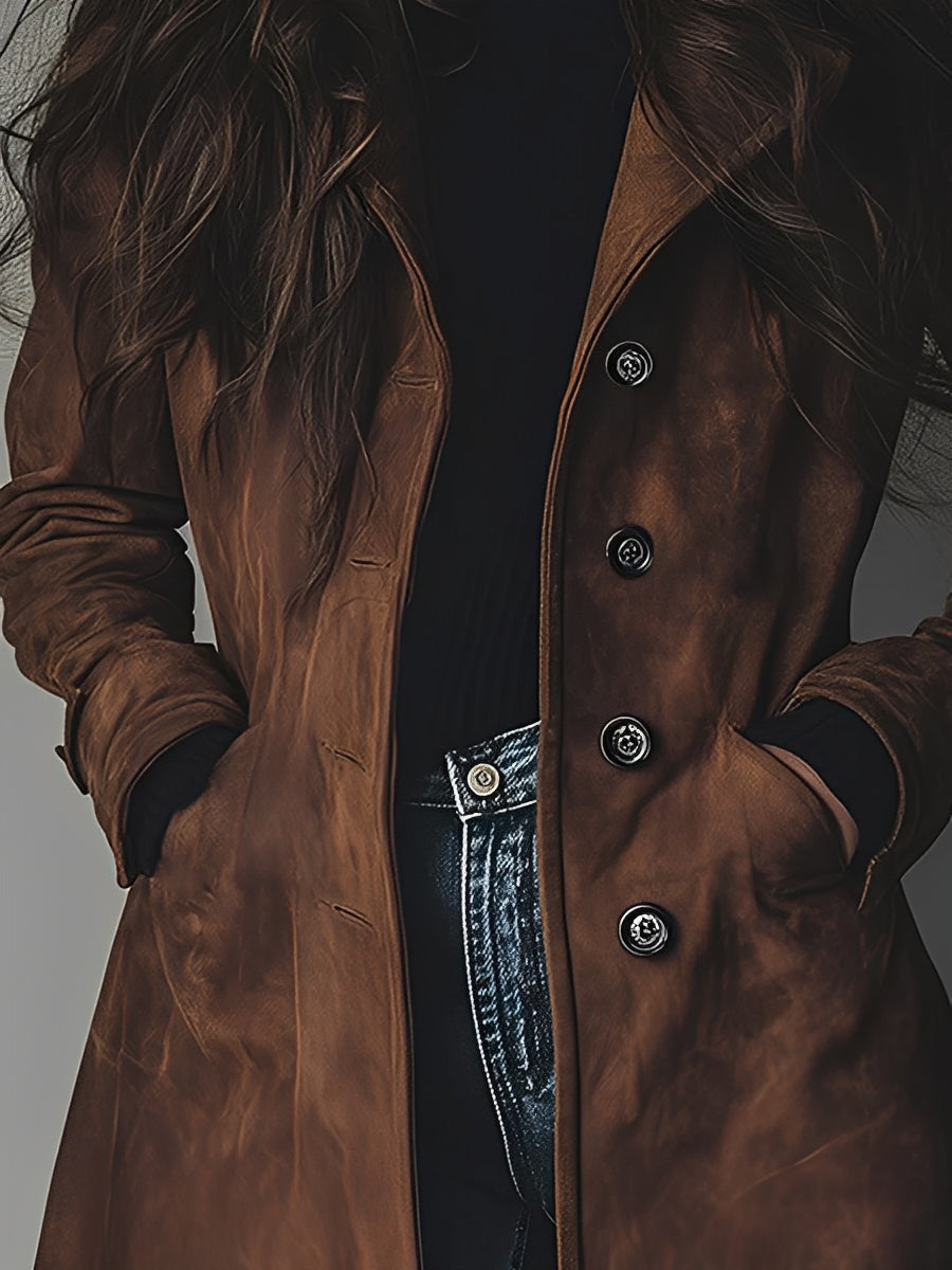 Gloria | Suede Trench Coat