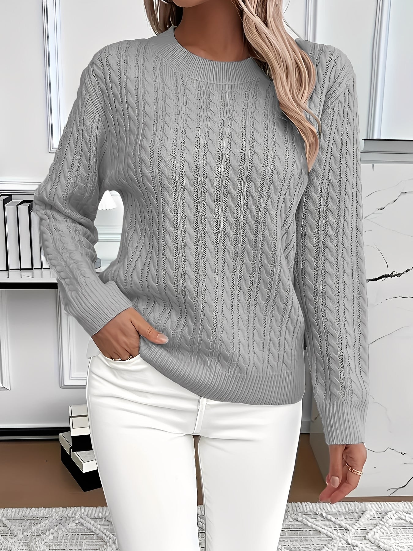 Evelyn | Cable Knit Sweater