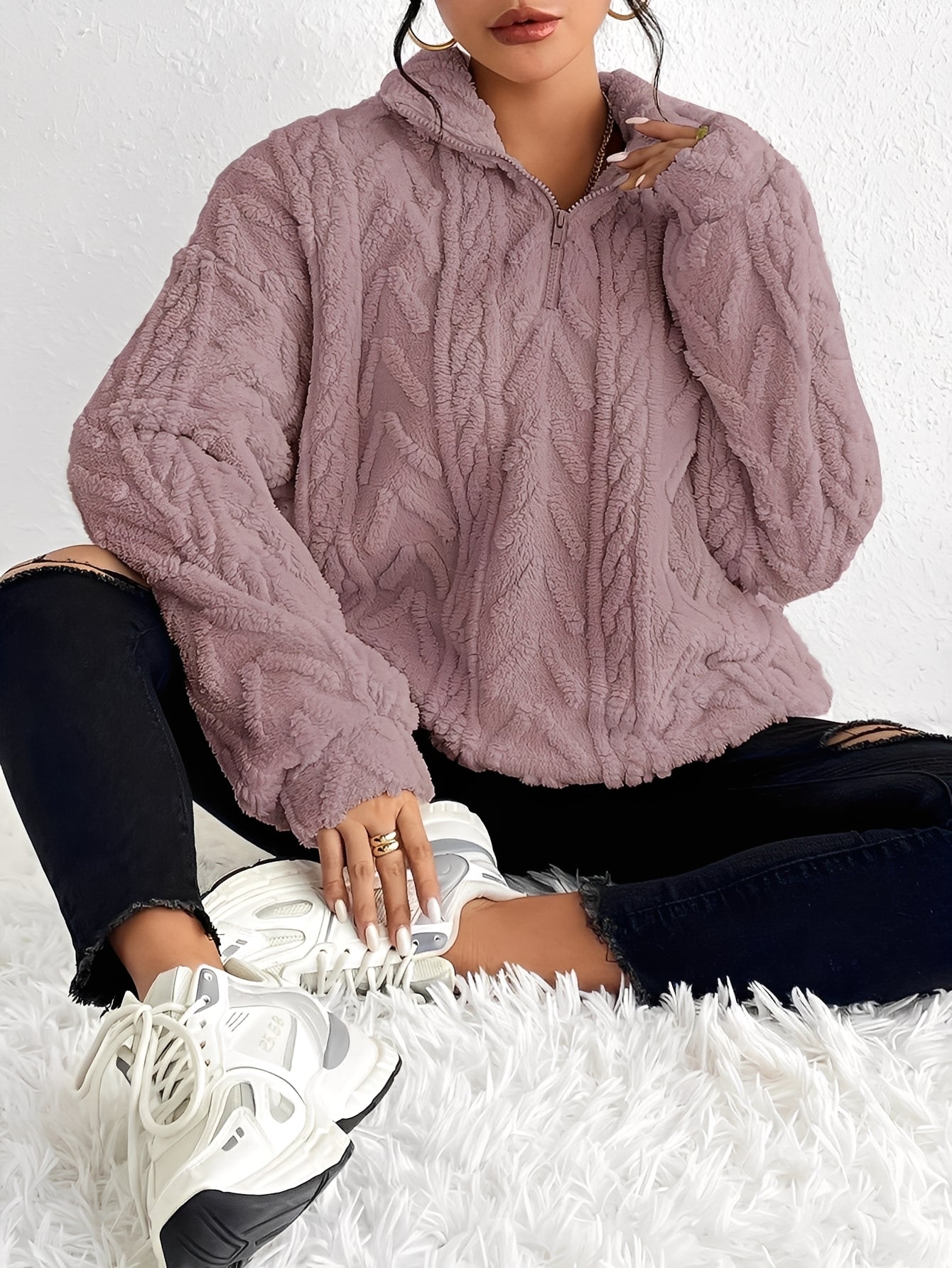 Zoe | Quarter-Zip Sweater