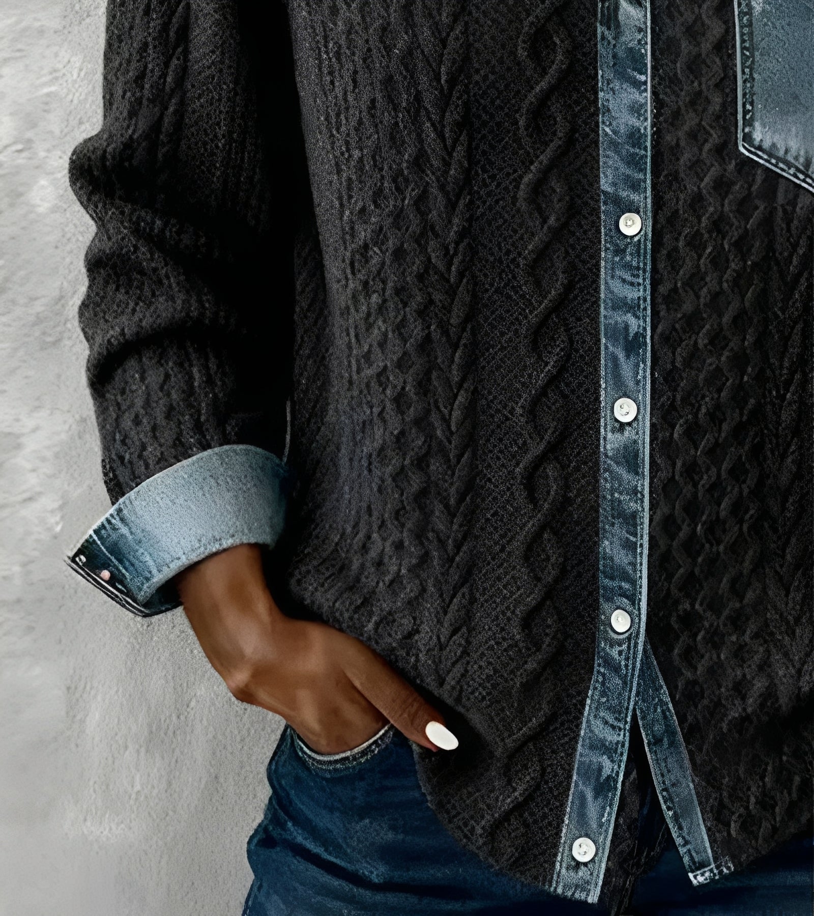 Juliane | Knitted Denim Sweater