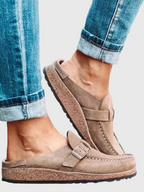 Mallorca – Suede Buckle Comfort Clogs