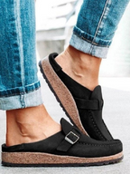 Mallorca – Suede Buckle Comfort Clogs