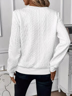 Lynne | Cable-Knit Zip Sweatshirt